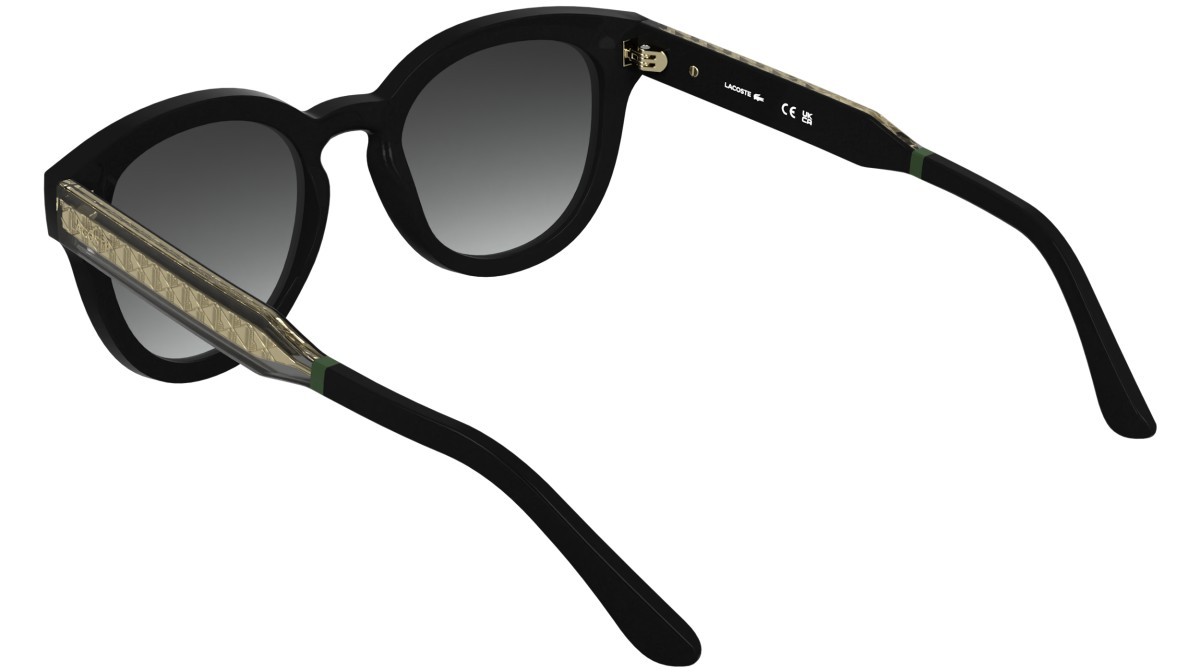 Sunglasses Lacoste L6070S (001) color black shape rectangle lenses gradient grey