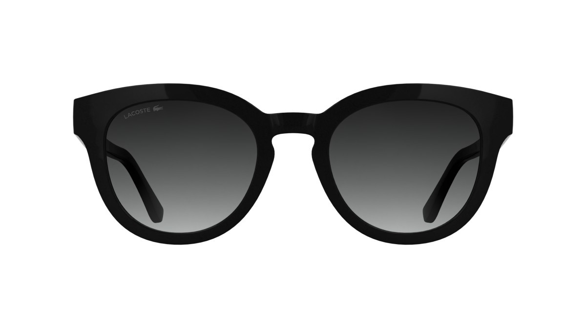 Sunglasses Lacoste L6070S (001) color black shape rectangle lenses gradient grey