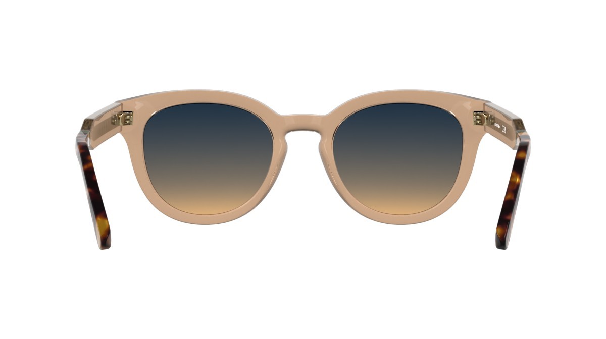 Sunglasses Lacoste L6070S (210) color light brown shape rectangle lenses gradient blue brown