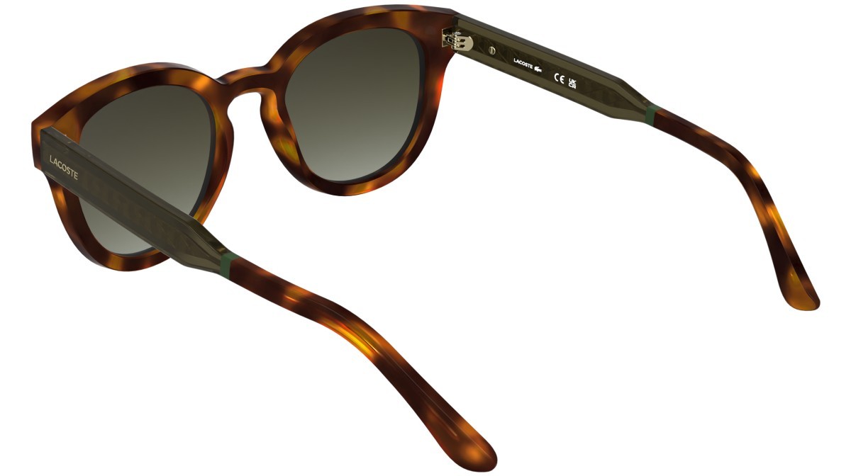 Sunglasses Lacoste L6070S (214) color havana shape rectangle lenses gradient khaki