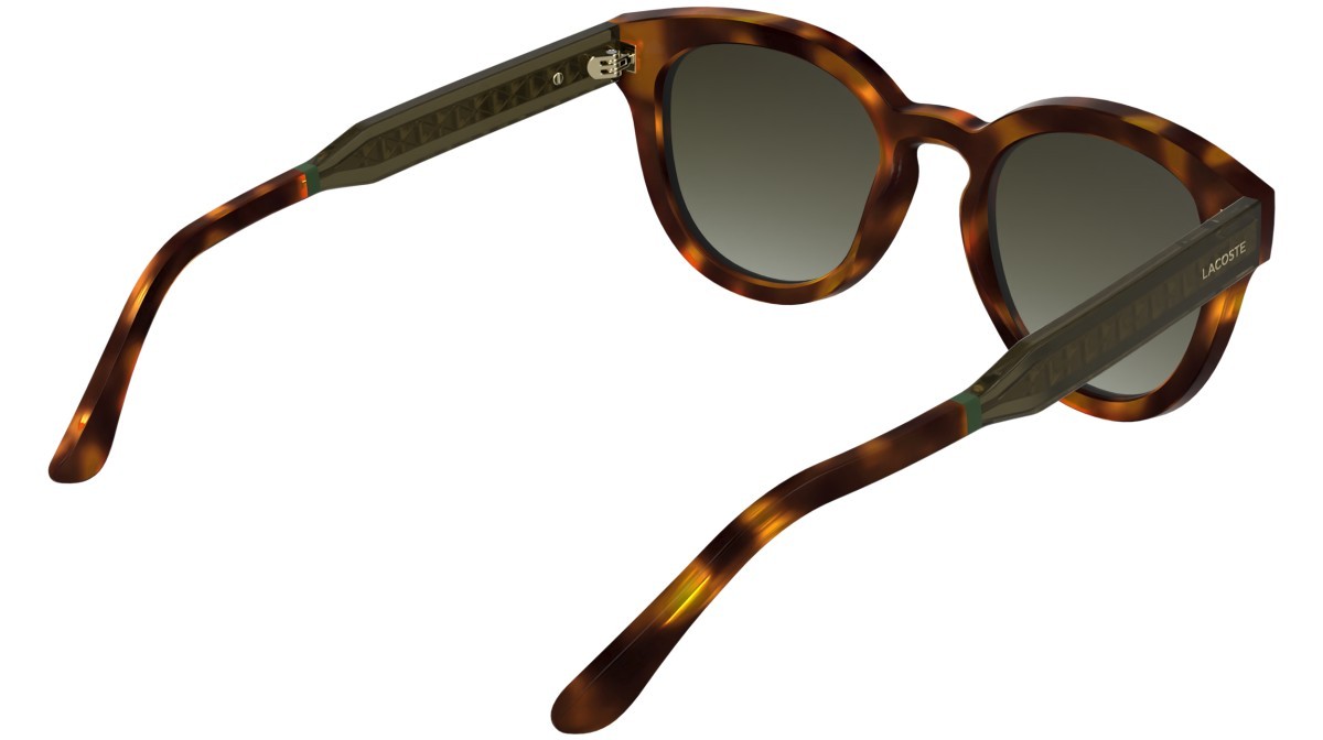 Sunglasses Lacoste L6070S (214) color havana shape rectangle lenses gradient khaki