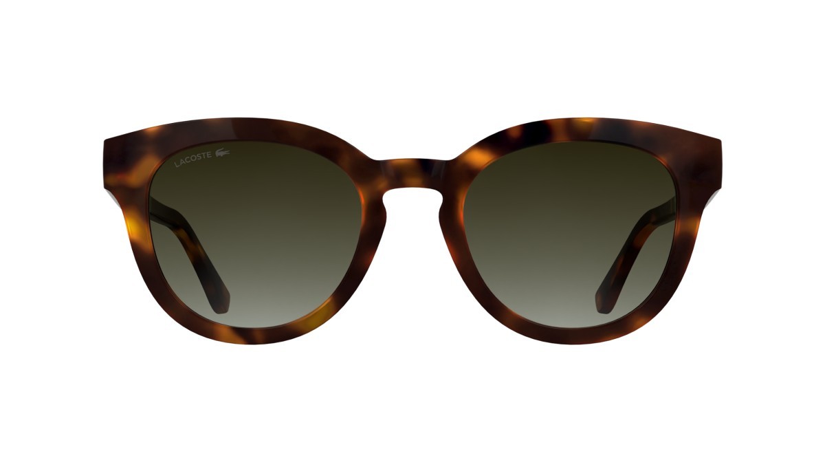Sunglasses Lacoste L6070S (214) color havana shape rectangle lenses gradient khaki