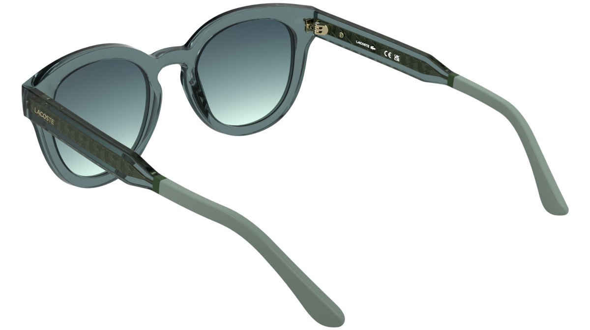 Sunglasses Lacoste L6070S (444) color transparent aqua shape rectangle lenses gradient blue azure