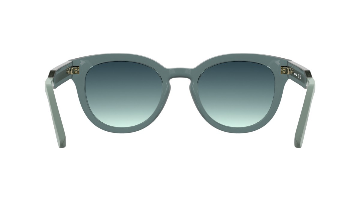 Sunglasses Lacoste L6070S (444) color transparent aqua shape rectangle lenses gradient blue azure