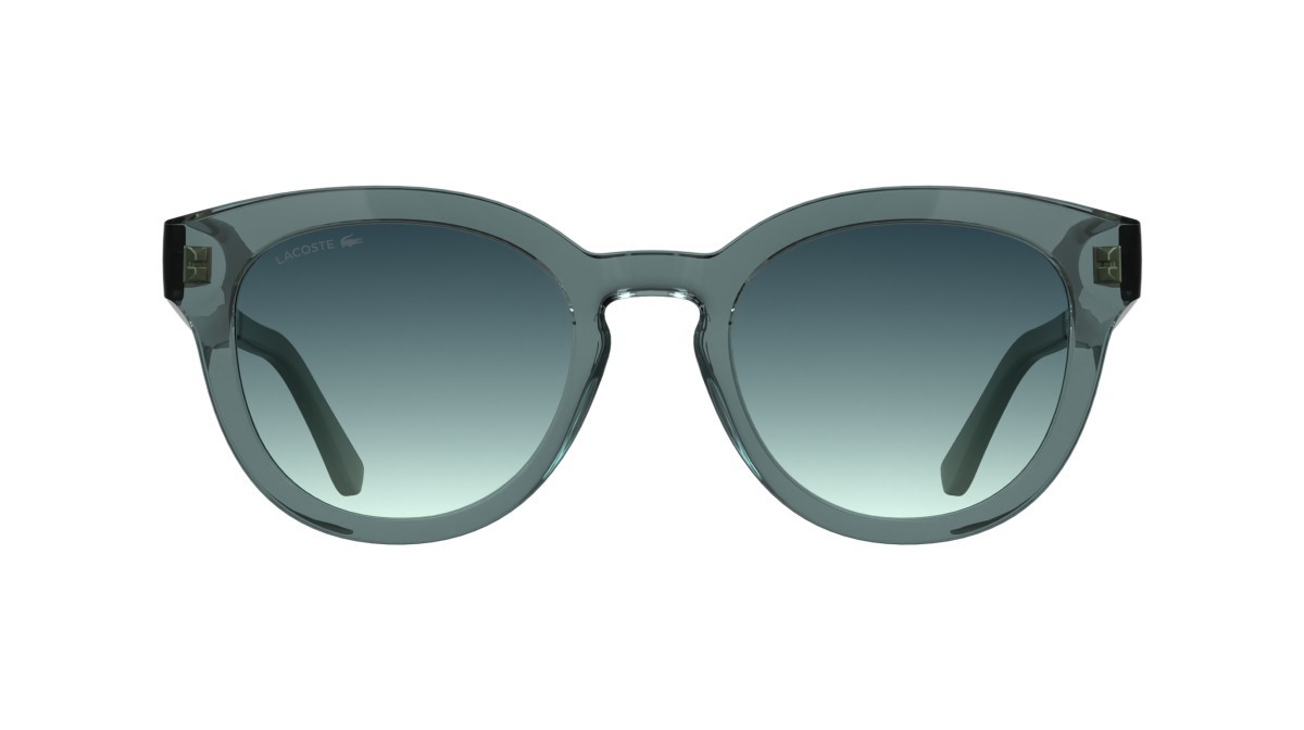 Sunglasses Lacoste L6070S (444) color transparent aqua shape rectangle lenses gradient blue azure