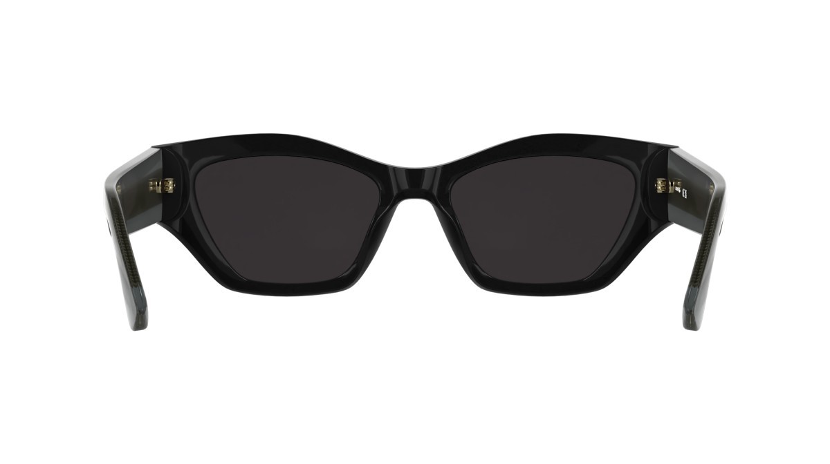 Sunglasses Lacoste L6072S (001) color black shape rectangle lenses solid grey