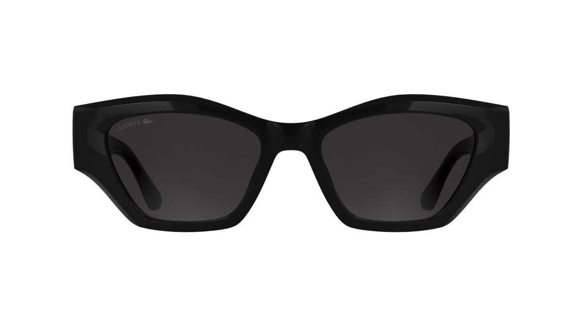 Sunglasses Lacoste L6072S (001) color black shape rectangle lenses solid grey