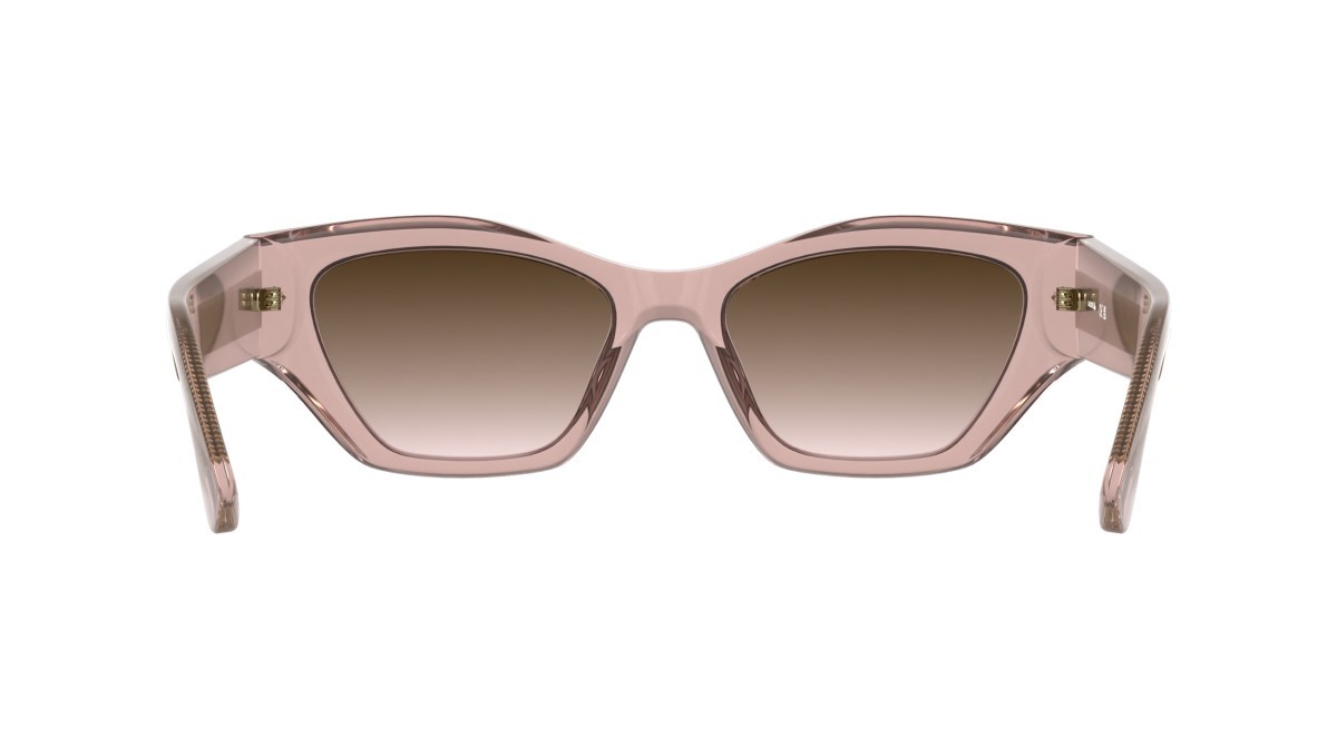 Sunglasses Lacoste L6072S (662) color transparent rose shape rectangle lenses gradient brown rose