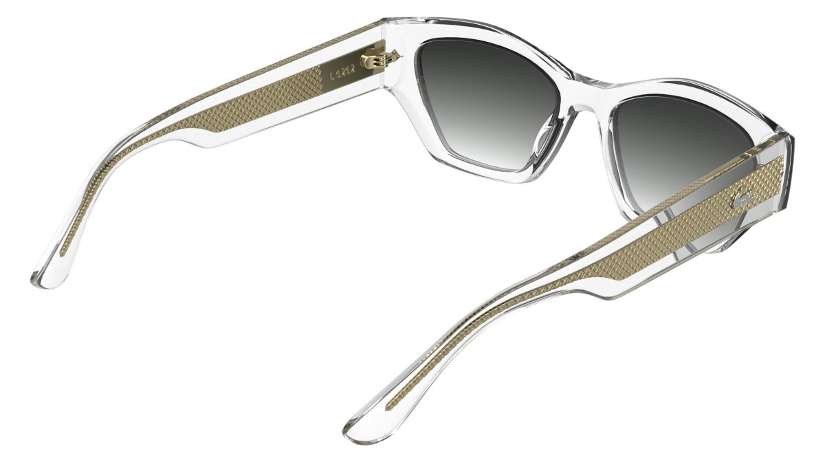 Sunglasses Lacoste L6072S (970) color clear shape rectangle lenses gradient light grey