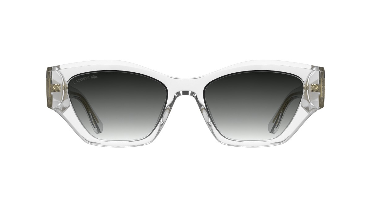 Sunglasses Lacoste L6072S (970) color clear shape rectangle lenses gradient light grey