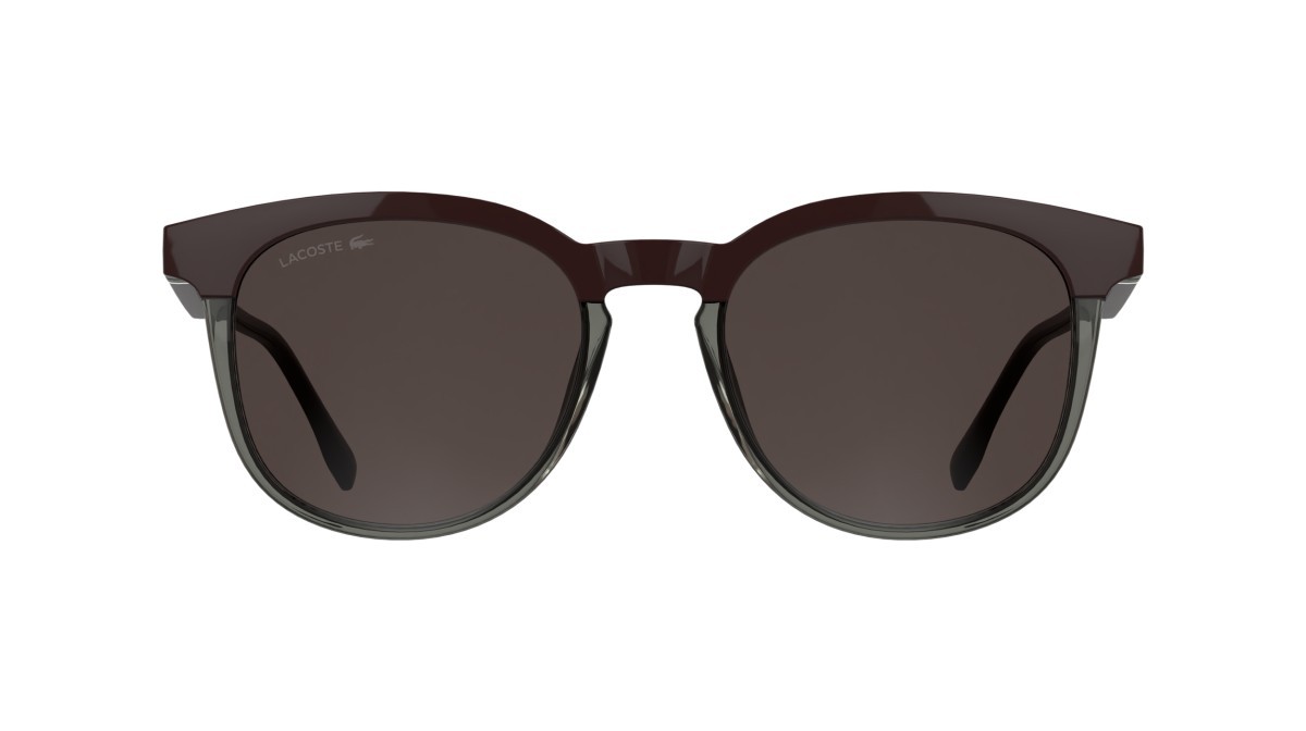Sunglasses Lacoste L6073S (601) color burgundy/ transparent grey shape rectangle lenses solid wine