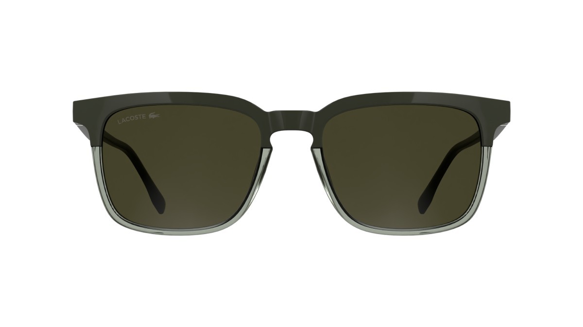 Sunglasses Lacoste L6074S (202) color taupe/transparent taupe shape rectangle lenses solid khaki