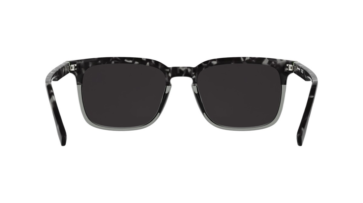 Sunglasses Lacoste L6074S (240) color havana grey/transparent grey shape rectangle lenses solid grey