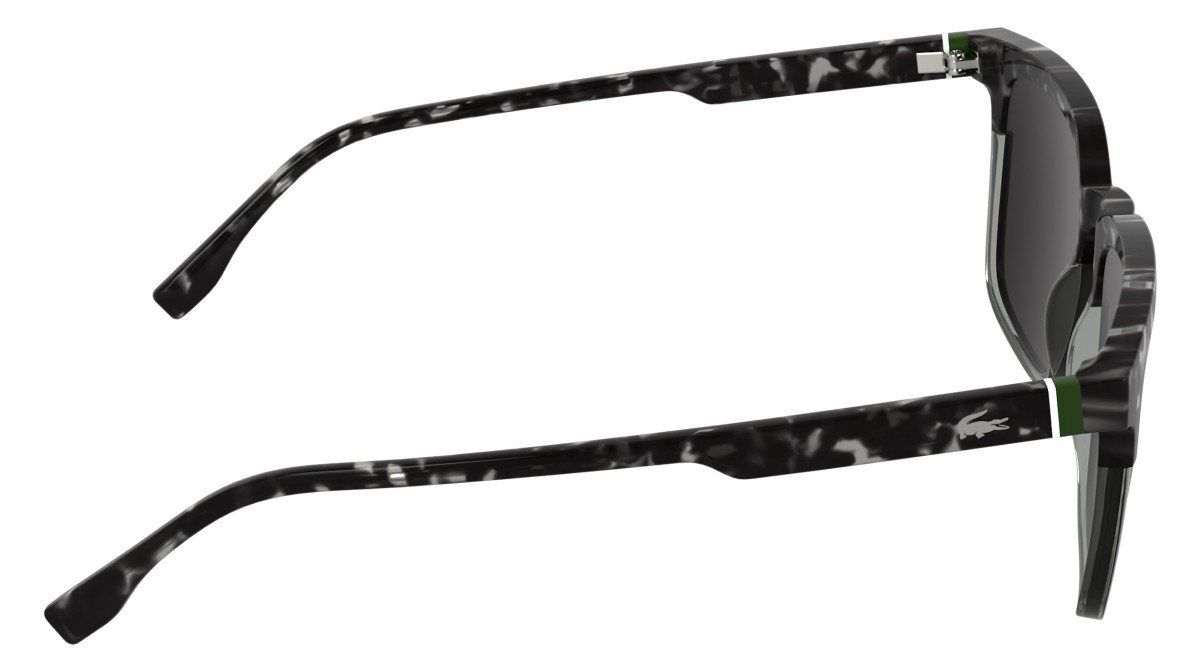Sunglasses Lacoste L6074S (240) color havana grey/transparent grey shape rectangle lenses solid grey