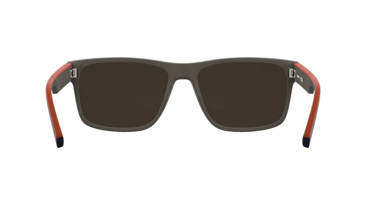Sunglasses Lacoste L6076S (202) color matte taupe shape rectangle lenses solid brown