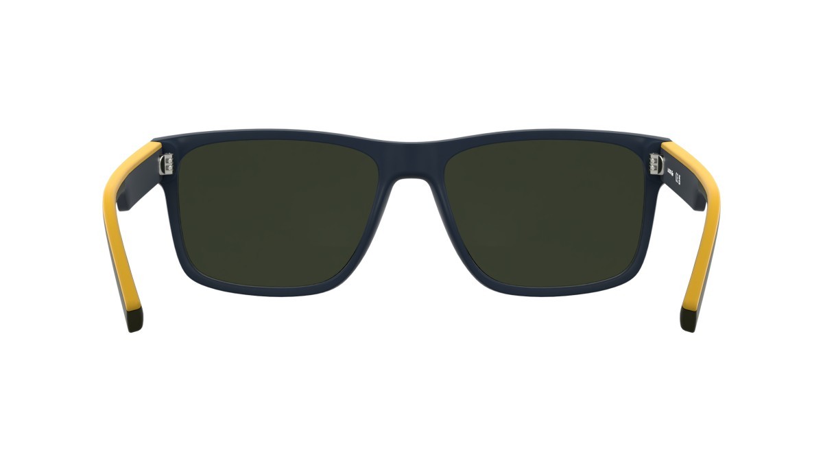 Sunglasses Lacoste L6076S (424) color matte blue shape rectangle lenses solid dark khaki