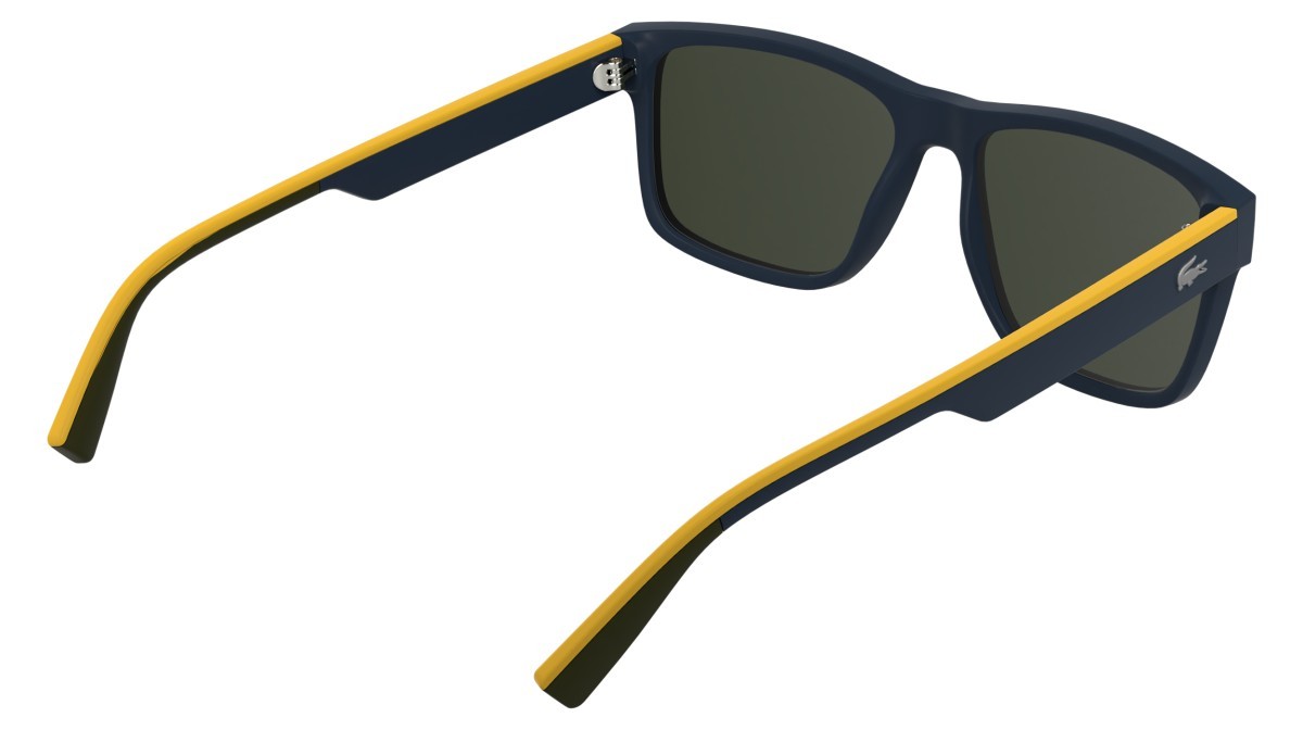 Sunglasses Lacoste L6076S (424) color matte blue shape rectangle lenses solid dark khaki