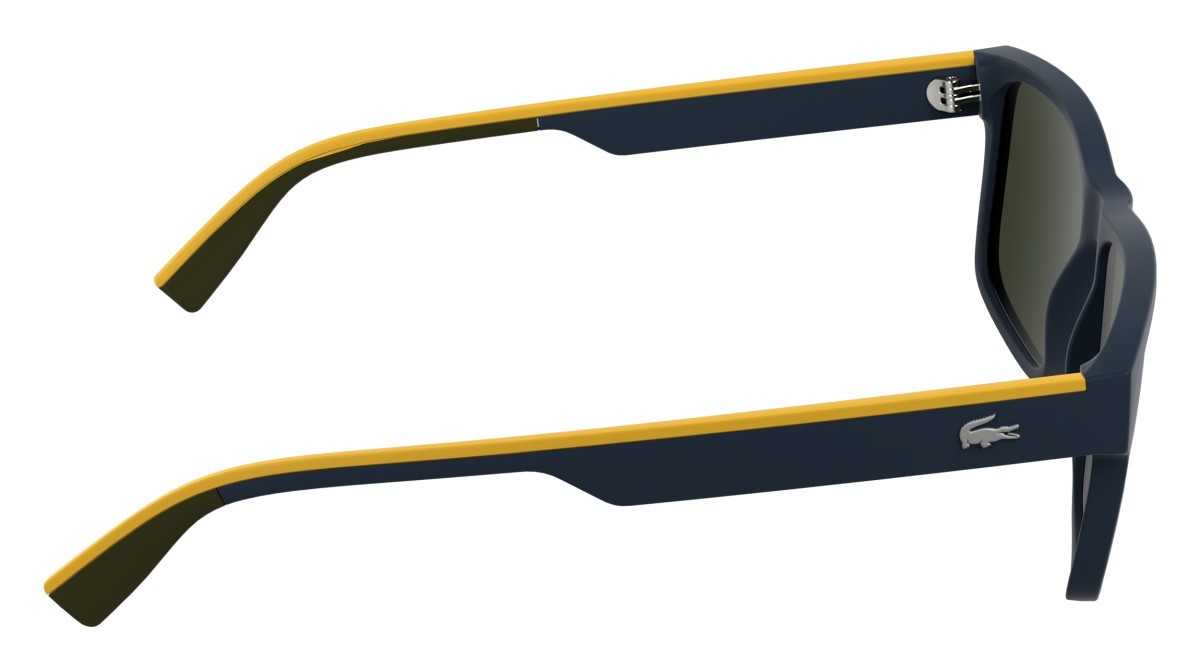 Sunglasses Lacoste L6076S (424) color matte blue shape rectangle lenses solid dark khaki