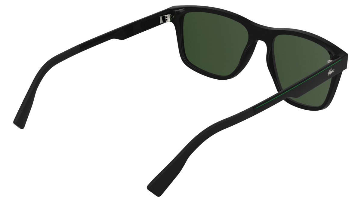 Sunglasses Lacoste L6078S (001) color black shape rectangle lenses solid green