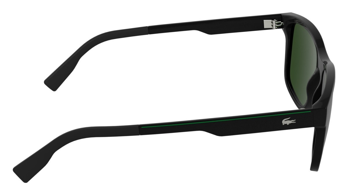 Sunglasses Lacoste L6078S (001) color black shape rectangle lenses solid green