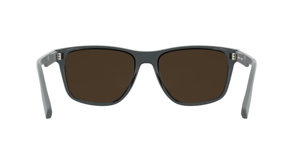 Sunglasses Lacoste L6078S (035) color transparent grey shape rectangle lenses solid brown