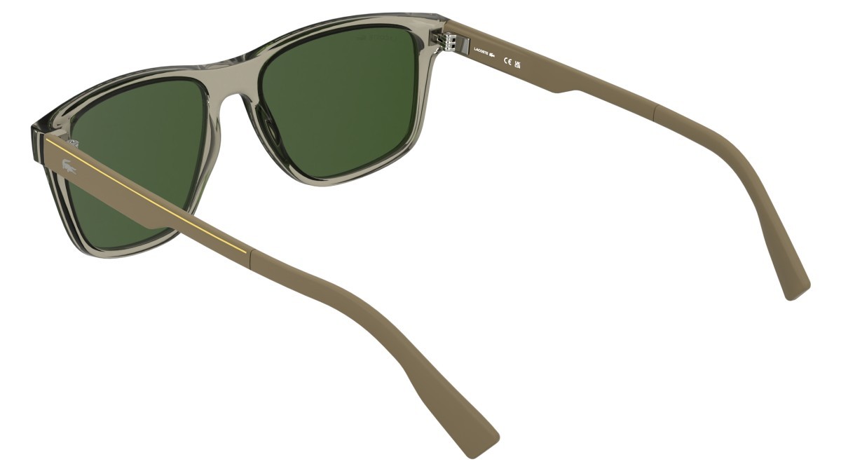 Sunglasses Lacoste L6078S (264) color transprent sand shape rectangle lenses solid green