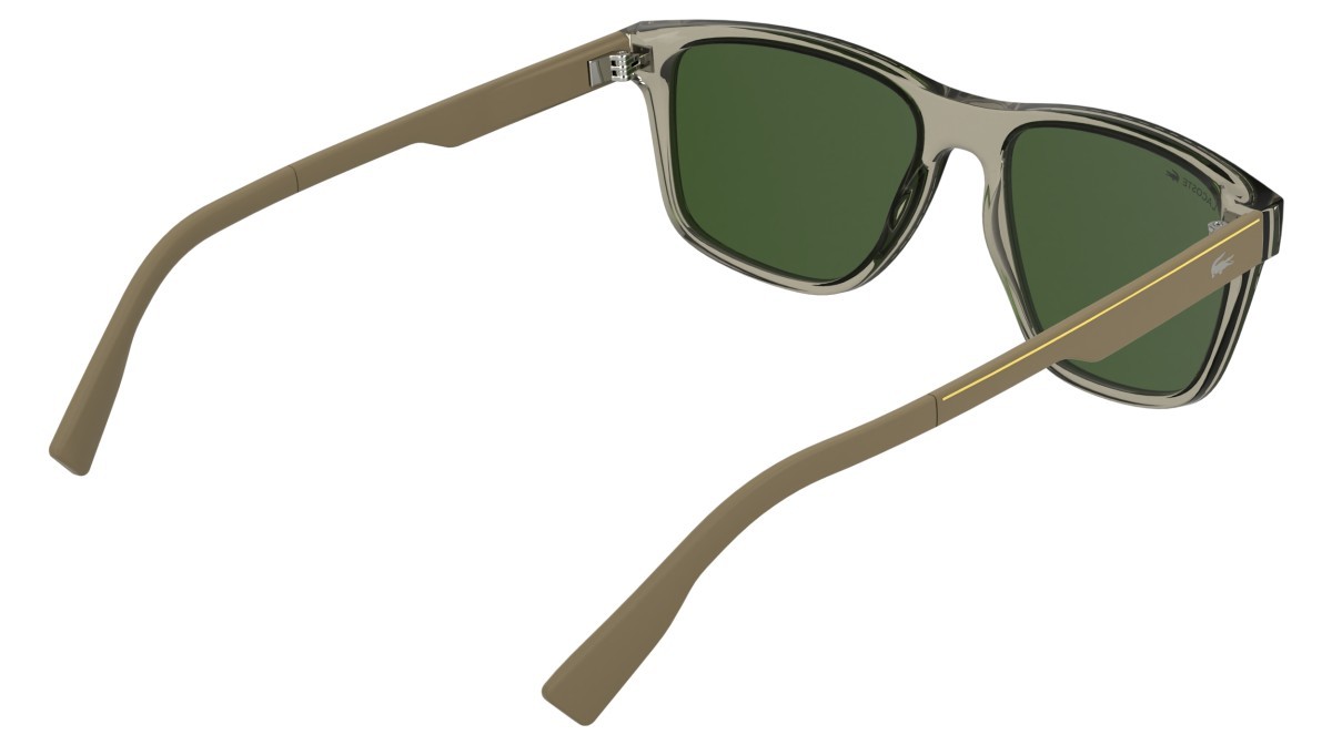 Sunglasses Lacoste L6078S (264) color transprent sand shape rectangle lenses solid green