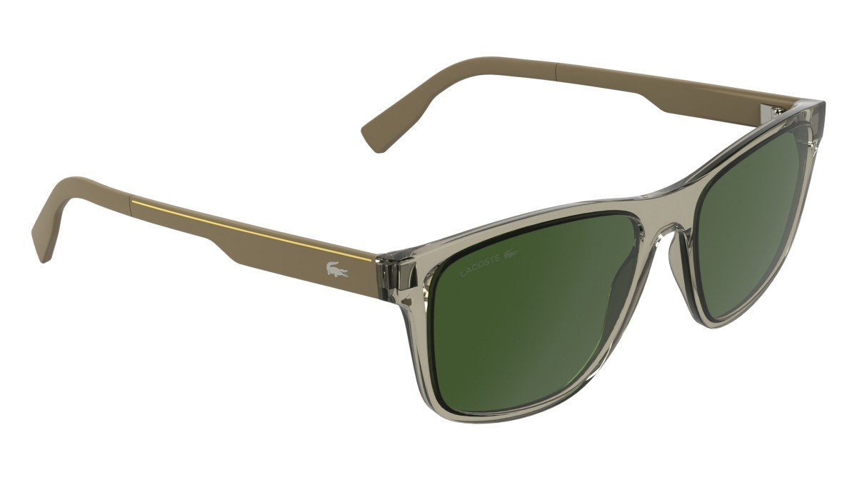 Sunglasses Lacoste L6078S (264) color transprent sand shape rectangle lenses solid green