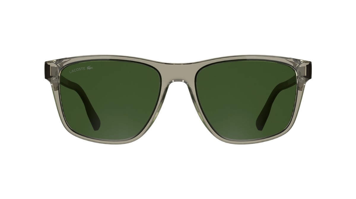 Sunglasses Lacoste L6078S (264) color transprent sand shape rectangle lenses solid green