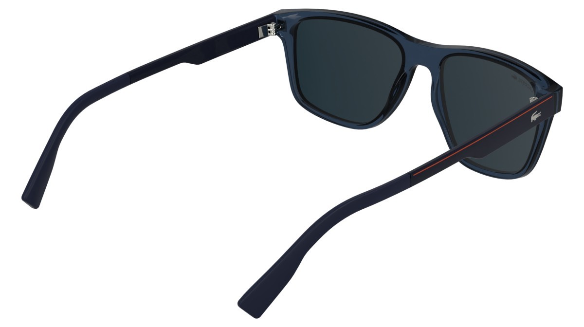 Sunglasses Lacoste L6078S (410) color transparent blue shape rectangle lenses solid blue