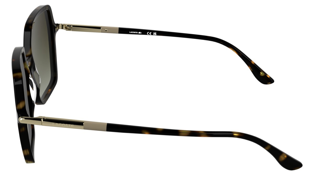 Sunglasses Lacoste L6079S (230) color dark havana shape rectangle lenses gradient khaki