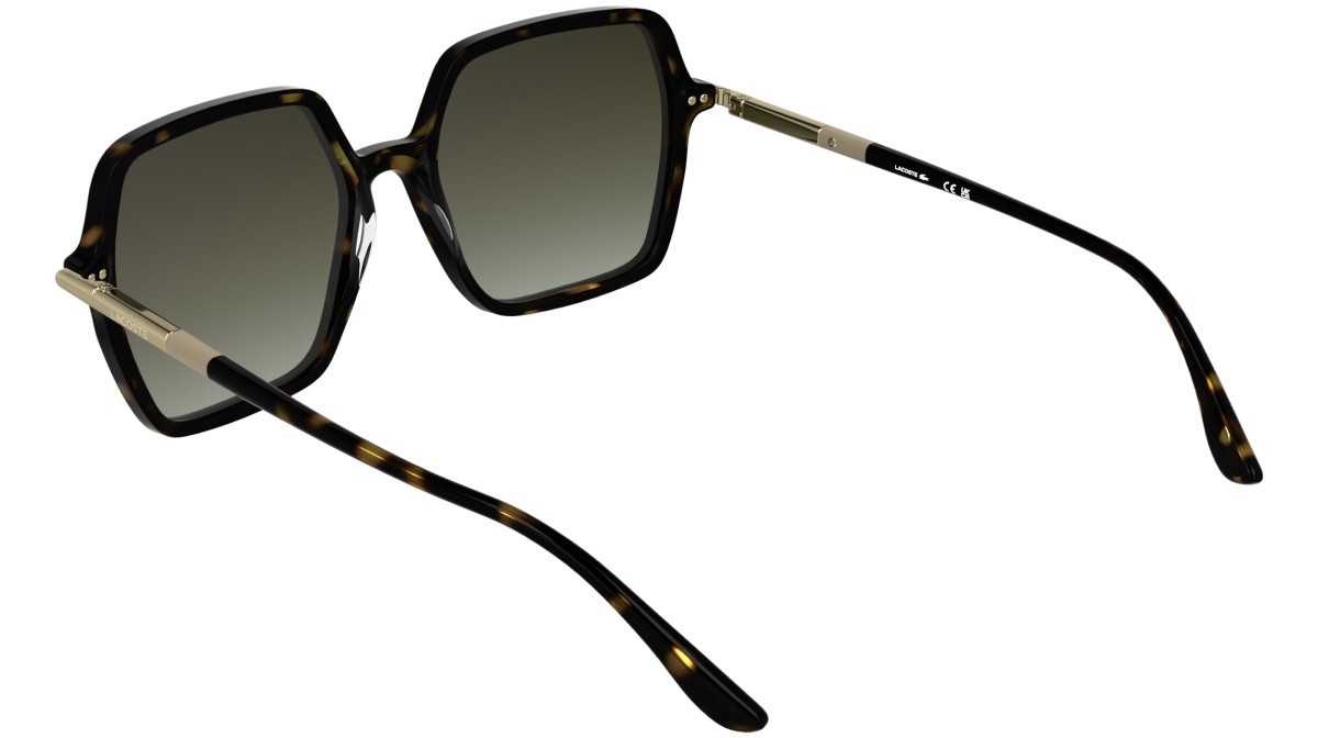 Sunglasses Lacoste L6079S (230) color dark havana shape rectangle lenses gradient khaki