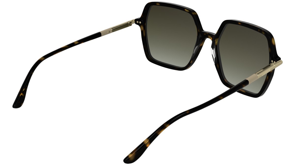 Sunglasses Lacoste L6079S (230) color dark havana shape rectangle lenses gradient khaki