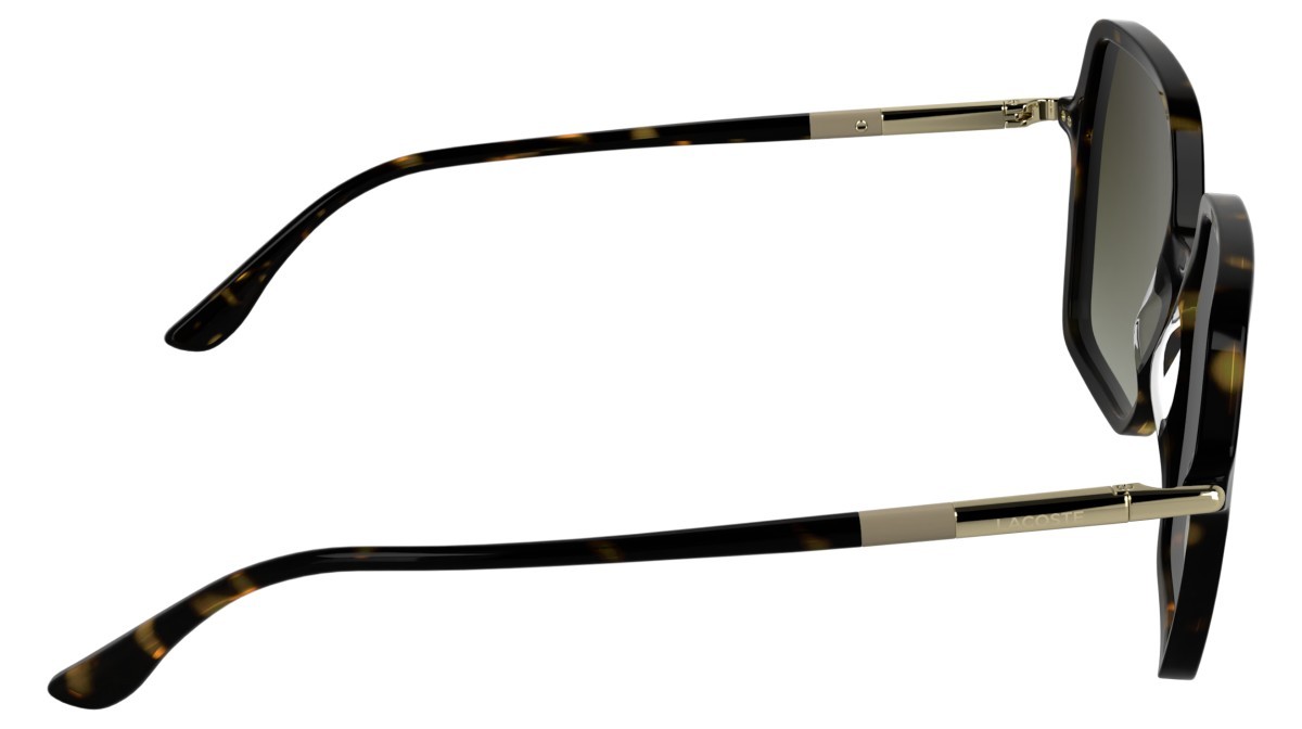 Sunglasses Lacoste L6079S (230) color dark havana shape rectangle lenses gradient khaki