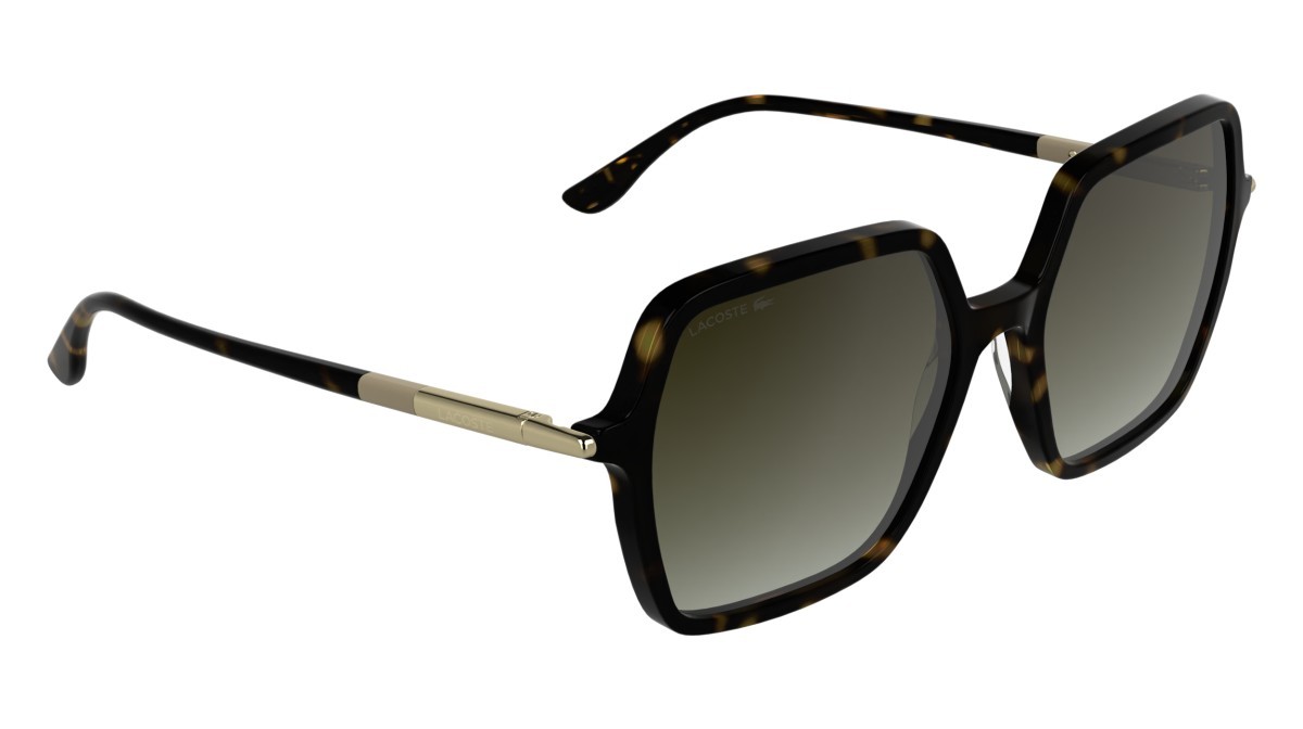 Sunglasses Lacoste L6079S (230) color dark havana shape rectangle lenses gradient khaki
