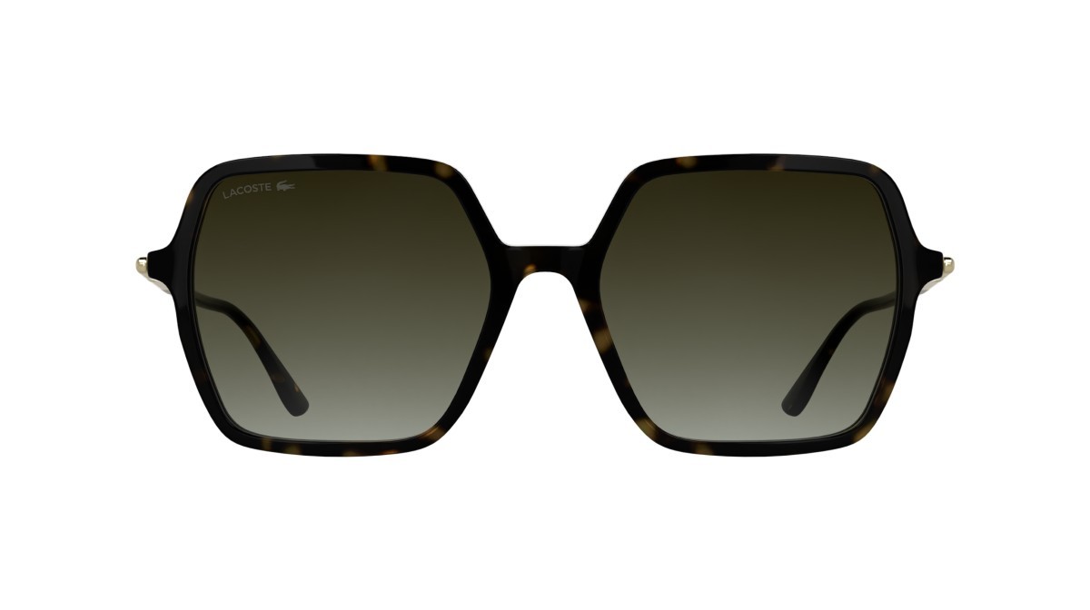 Sunglasses Lacoste L6079S (230) color dark havana shape rectangle lenses gradient khaki