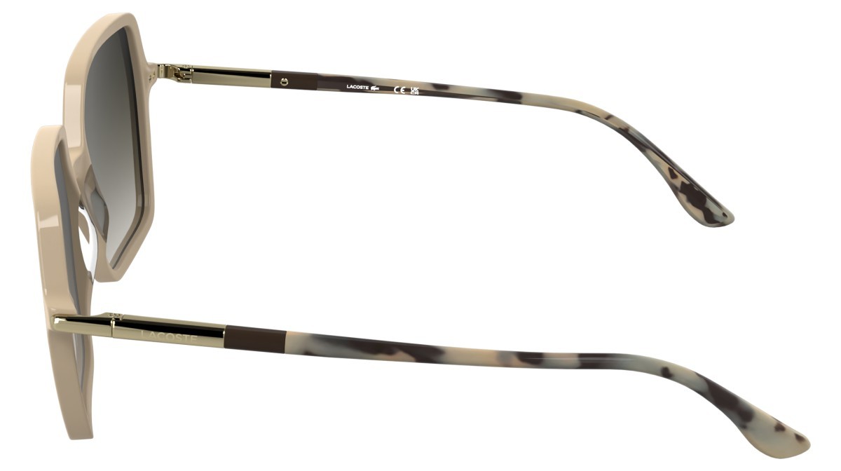 Sunglasses Lacoste L6079S (662) color blush shape rectangle lenses gradient khaki