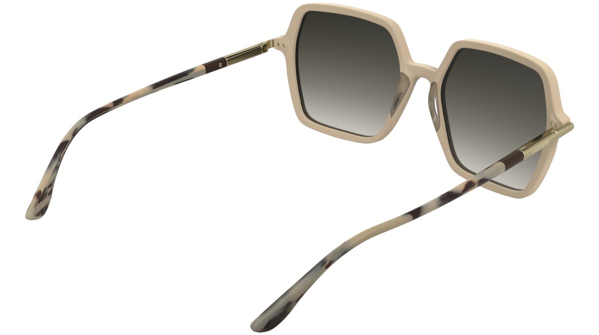 Sunglasses Lacoste L6079S (662) color blush shape rectangle lenses gradient khaki