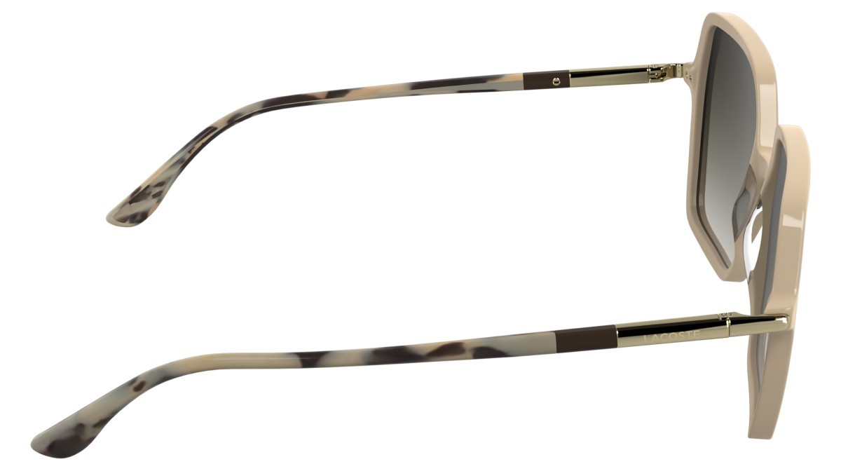 Sunglasses Lacoste L6079S (662) color blush shape rectangle lenses gradient khaki