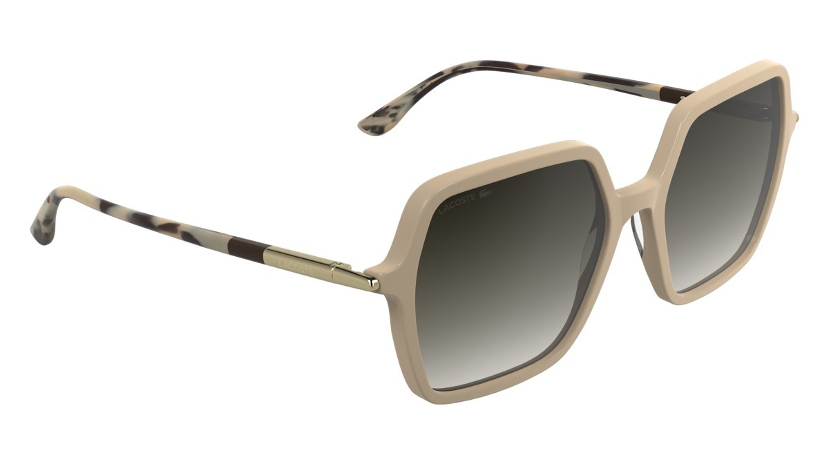 Sunglasses Lacoste L6079S (662) color blush shape rectangle lenses gradient khaki