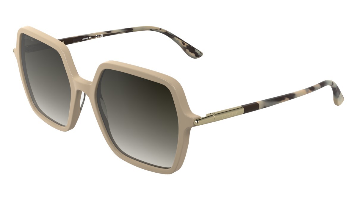 Sunglasses Lacoste L6079S (662) color blush shape rectangle lenses gradient khaki