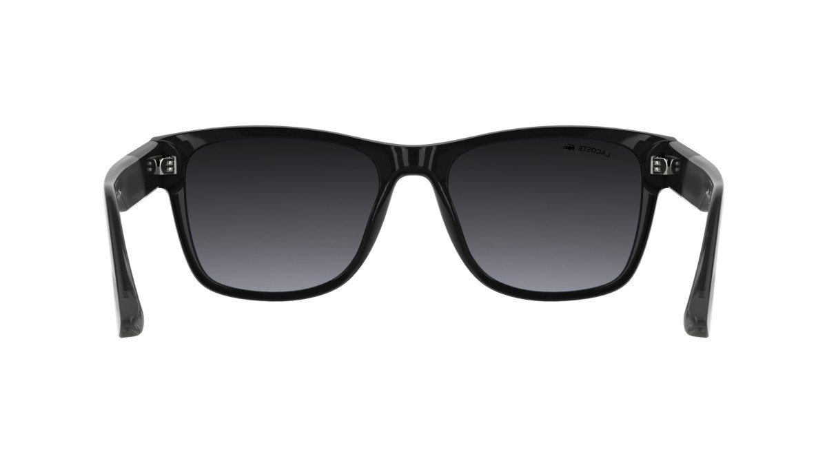 Sunglasses Lacoste L6084S (001) color black shape rectangle lenses gradient grey