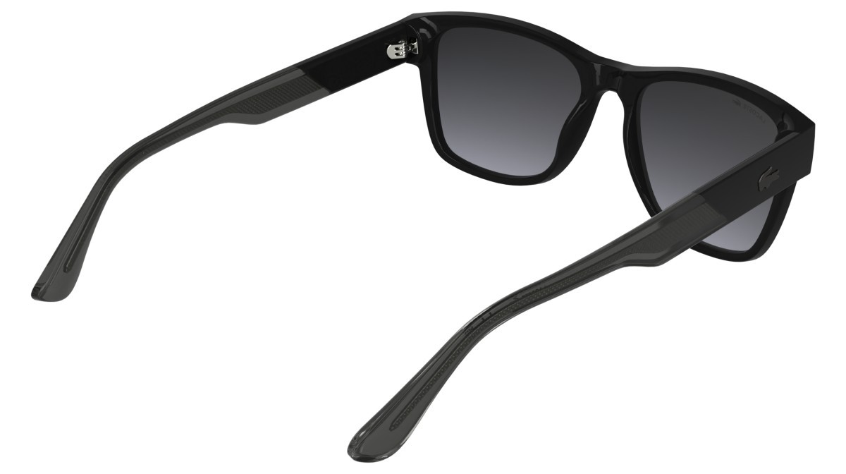 Sunglasses Lacoste L6084S (001) color black shape rectangle lenses gradient grey