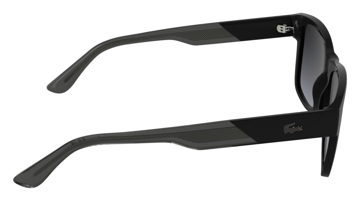 Sunglasses Lacoste L6084S (001) color black shape rectangle lenses gradient grey