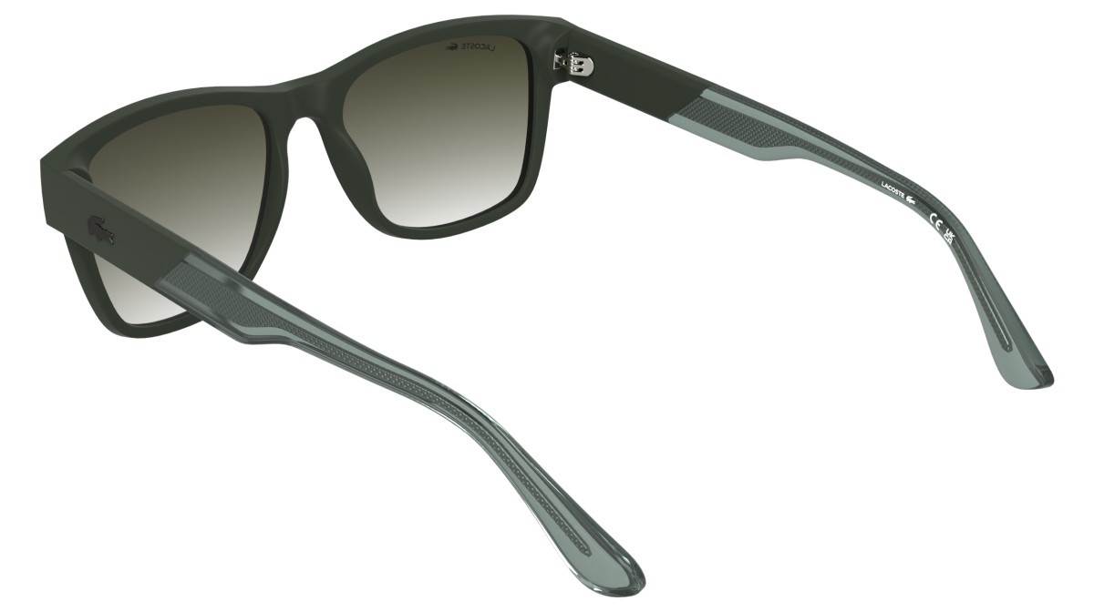 Sunglasses Lacoste L6084S (275) color matte khaki shape rectangle lenses gradient khaki
