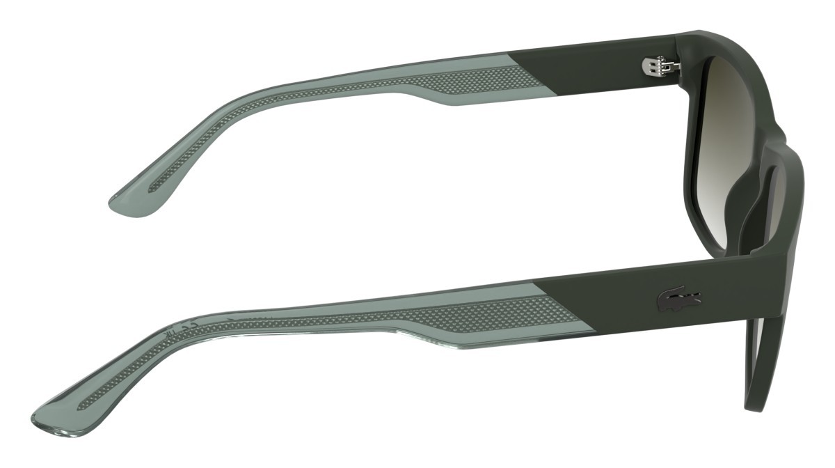Sunglasses Lacoste L6084S (275) color matte khaki shape rectangle lenses gradient khaki