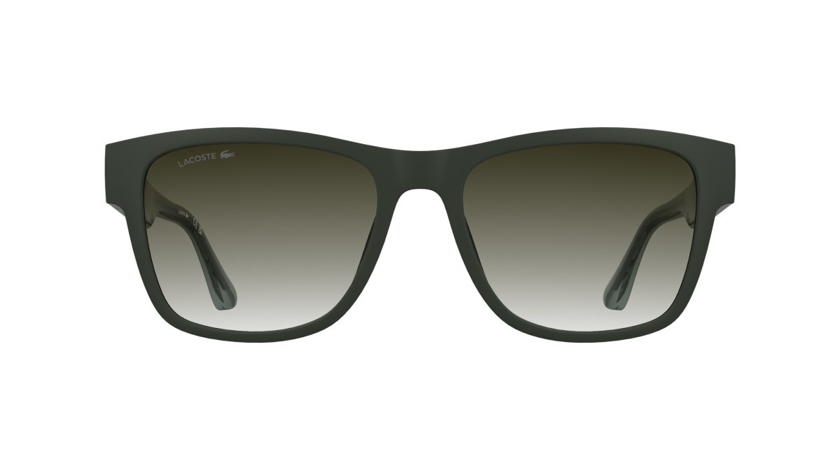 Sunglasses Lacoste L6084S (275) color matte khaki shape rectangle lenses gradient khaki