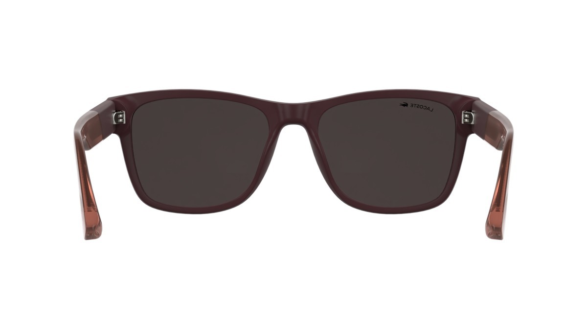 Sunglasses Lacoste L6084S (601) color matte burgundy shape rectangle lenses solid wine