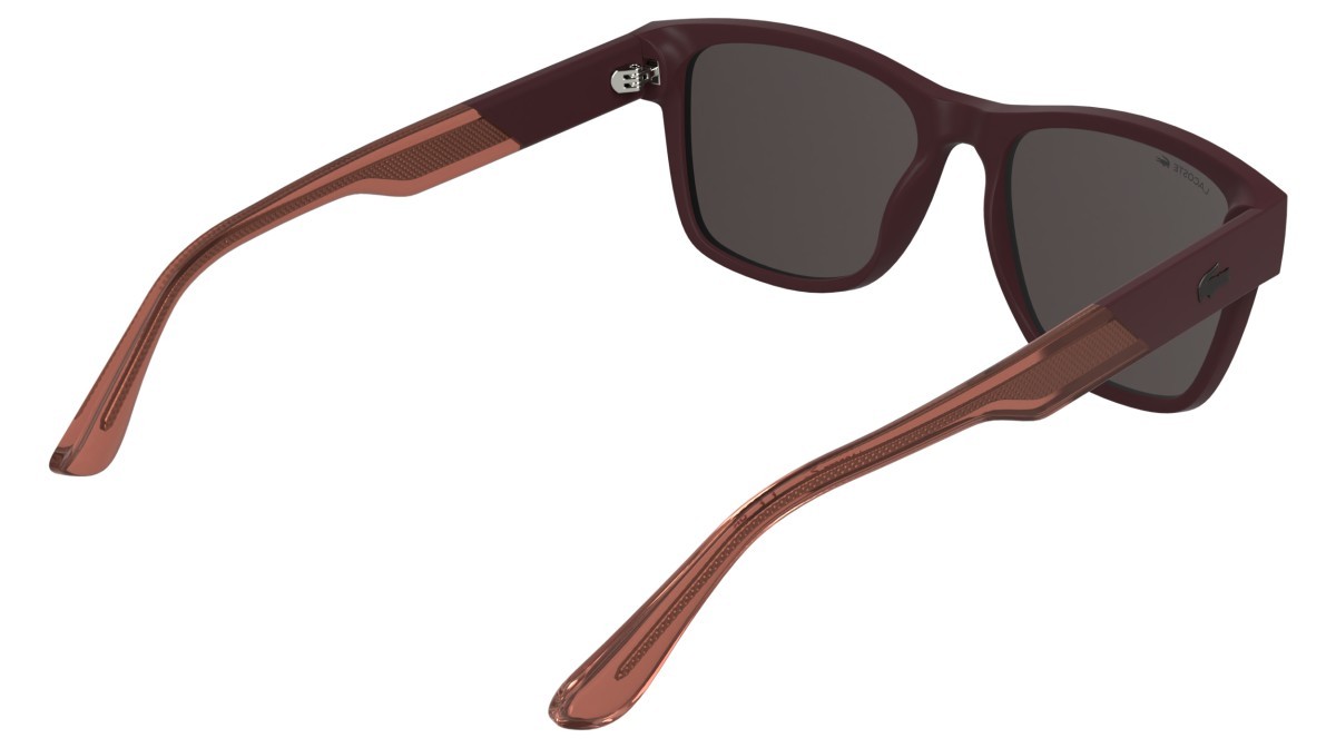 Sunglasses Lacoste L6084S (601) color matte burgundy shape rectangle lenses solid wine