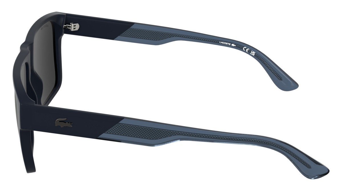 Sunglasses Lacoste L6085S (424) color matte blue shape rectangle lenses solid smoke